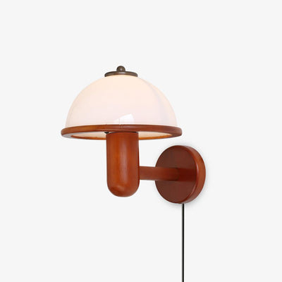 OakGlow Wooden Wall Light