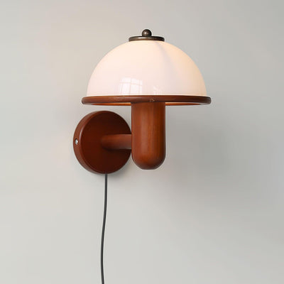 OakGlow Wooden Wall Light