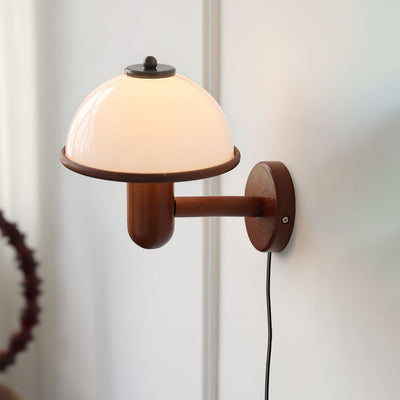OakGlow Wooden Wall Light