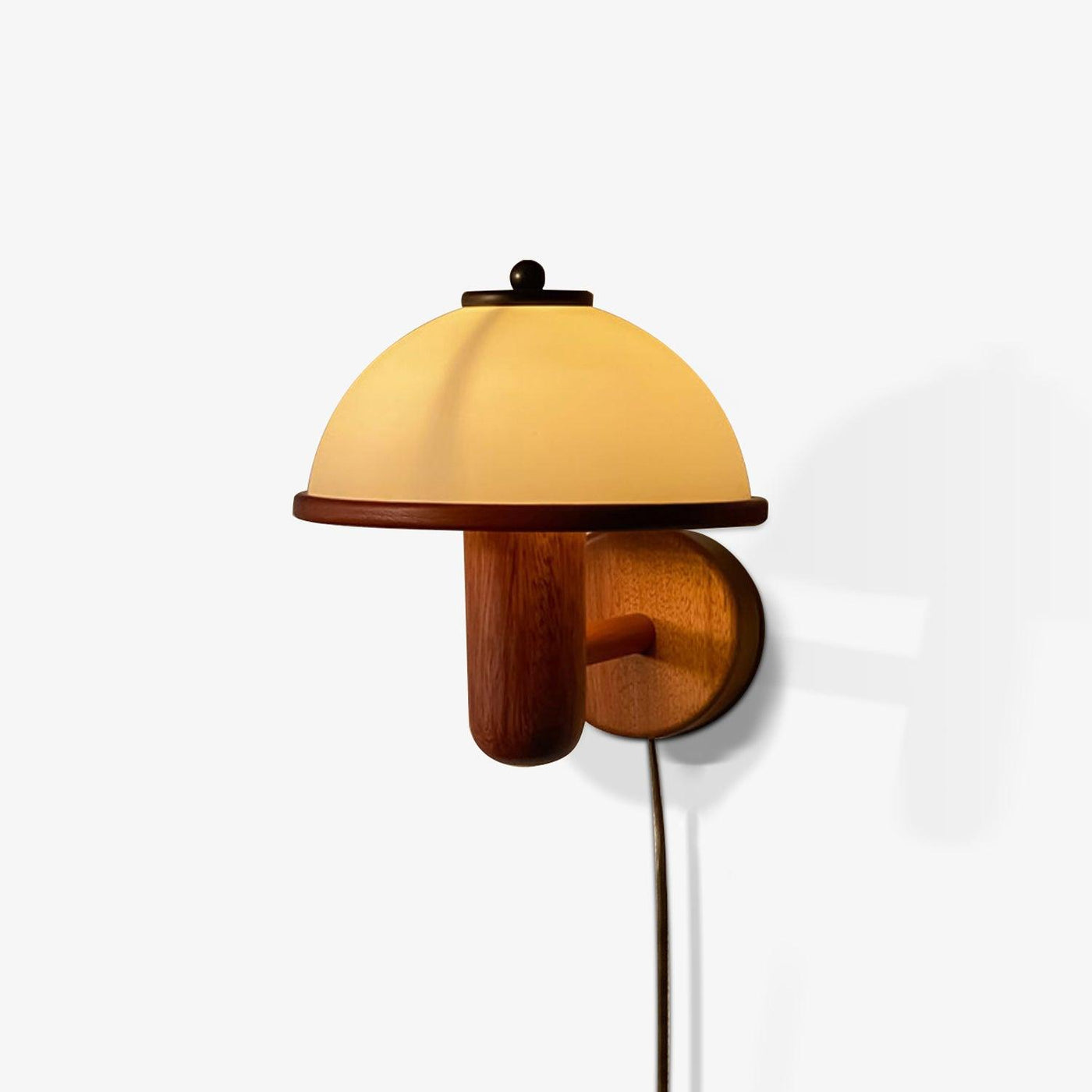 OakGlow Wooden Wall Light